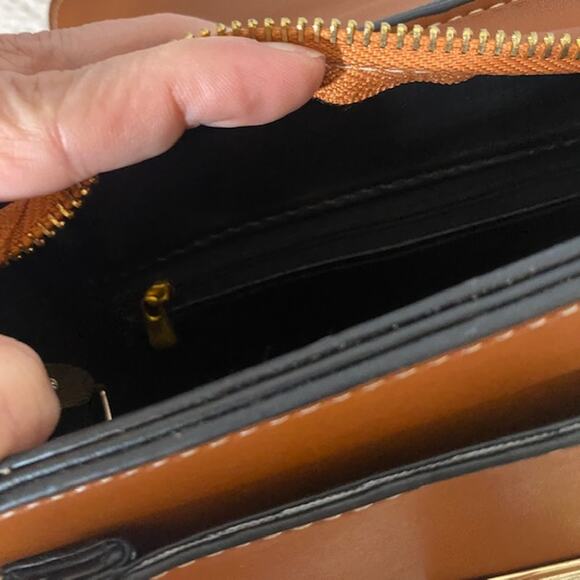 Brown Faux Leather Square Camera Messenger Crossbody Bag Women - Picture 6 of 12